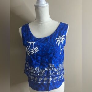 Vintage hibiscus collection Hawaii sleeveless top small